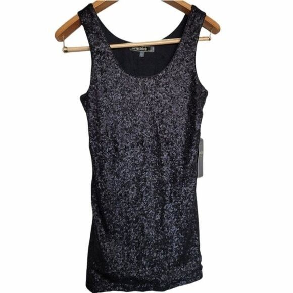 Love Stitch black sequin tank top size small - Picture 3 of 7